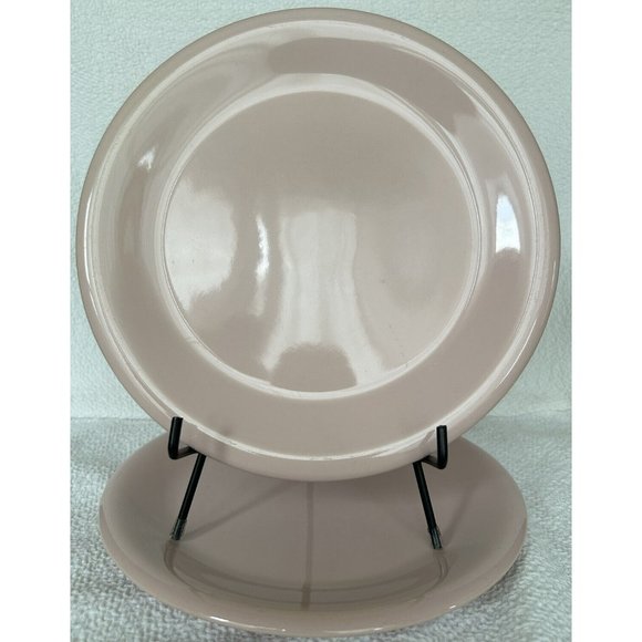 Newcor Vintage Colorific Peach (2) 10 1/2” Dinner Plates 1986 Excellent Pretty